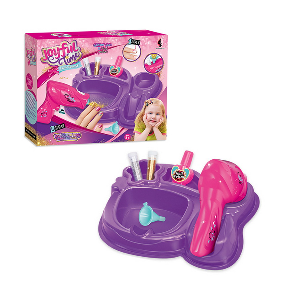 SET MANICURA CON DISPENSADOR GLITTER