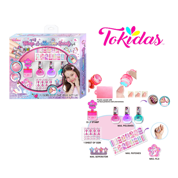 SET ESMALTES UÑAS Y STICKERS