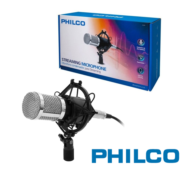 MICROFONO DE ESTUDIO CON SOPORTE PHILCO
